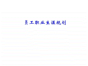 员工职业生涯规划培训图文.ppt.ppt