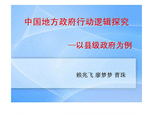 中国政府行动逻辑图文.ppt.ppt