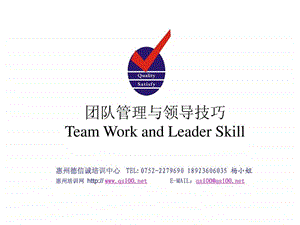 团队管理与卓越领导技巧.ppt.ppt