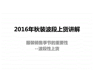 装波段上货讲解生产经营管理经管营销专业资料.ppt.ppt