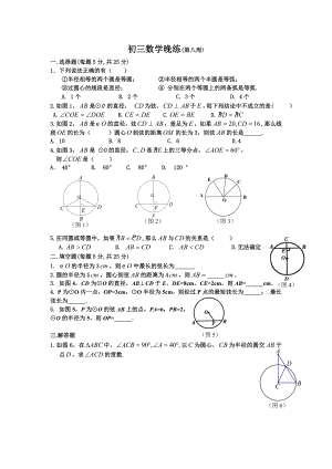 初三数学晚练（第八周）.doc