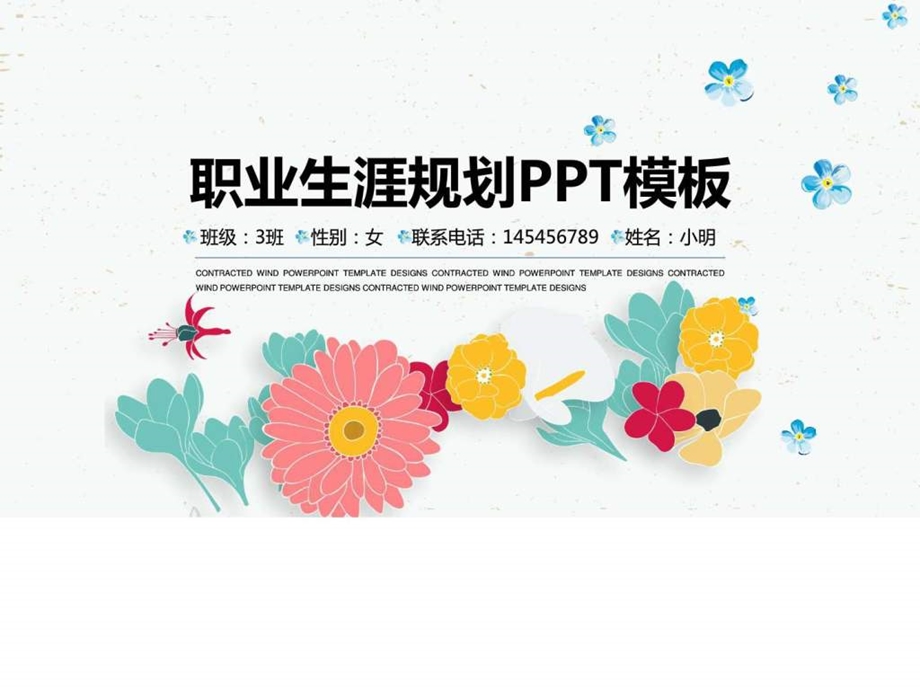 女生职业生涯规划PPT模板.ppt.ppt_第1页