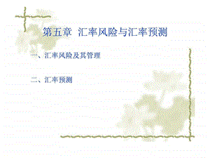 第四讲汇率风险与汇率预测.ppt.ppt