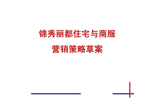 哈尔滨市锦秀丽都住宅与商服营销策略草案.ppt