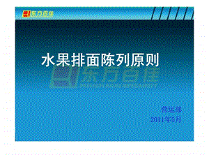 连锁超市东方百佳超市营运部培训教材水果排面陈智库文档.ppt