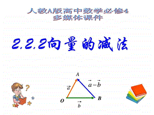 2.2.2向量减法运算及其几何意义.ppt.ppt