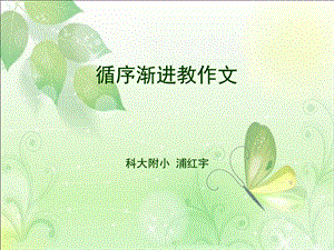 循序渐进教作文(课件).ppt