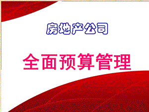 房地产公司全面预算管理.ppt