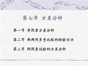 方差分析多重比较.ppt