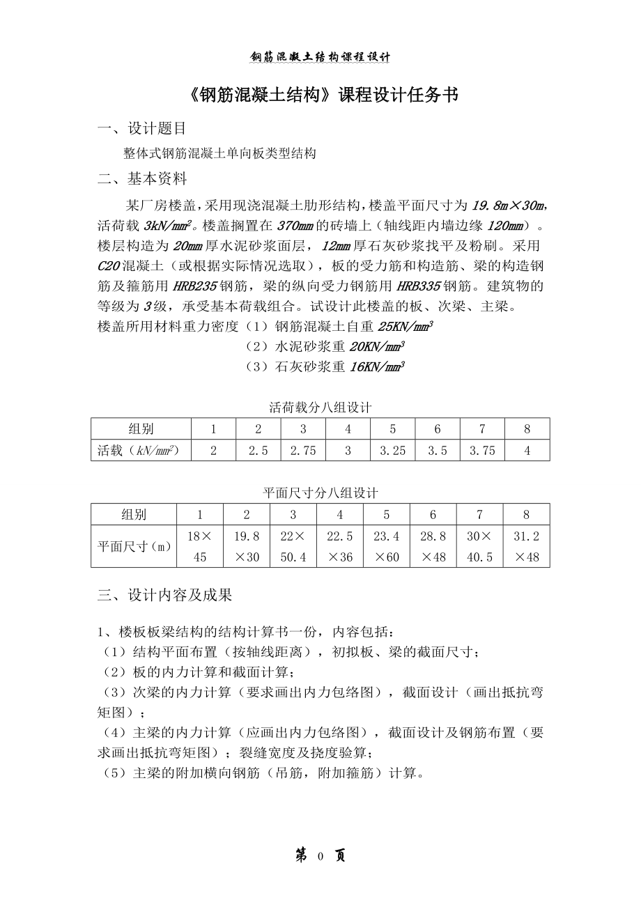 钢筋混凝土结构课程设计整体式钢筋混凝土单向板类型结构.doc_第3页