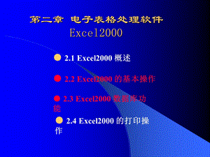 电子表格处理软件Excel(IV).ppt