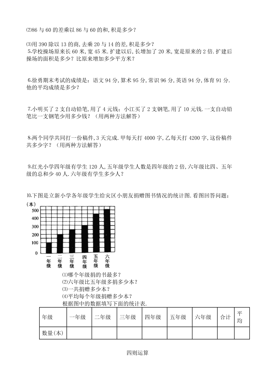 小学四年级数学下册各单元习题-.doc_第3页