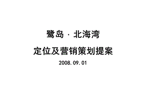 【广告策划PPT】厦门市鹭岛北海湾定位及营销策划提案.ppt