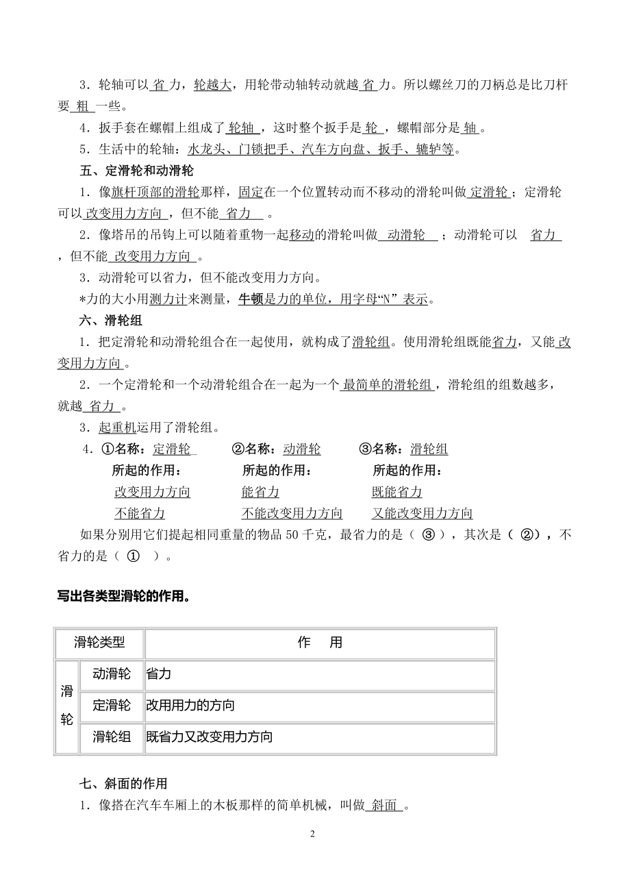 小学六年级科学上册复习资料(最全打印版2019最新).doc_第2页