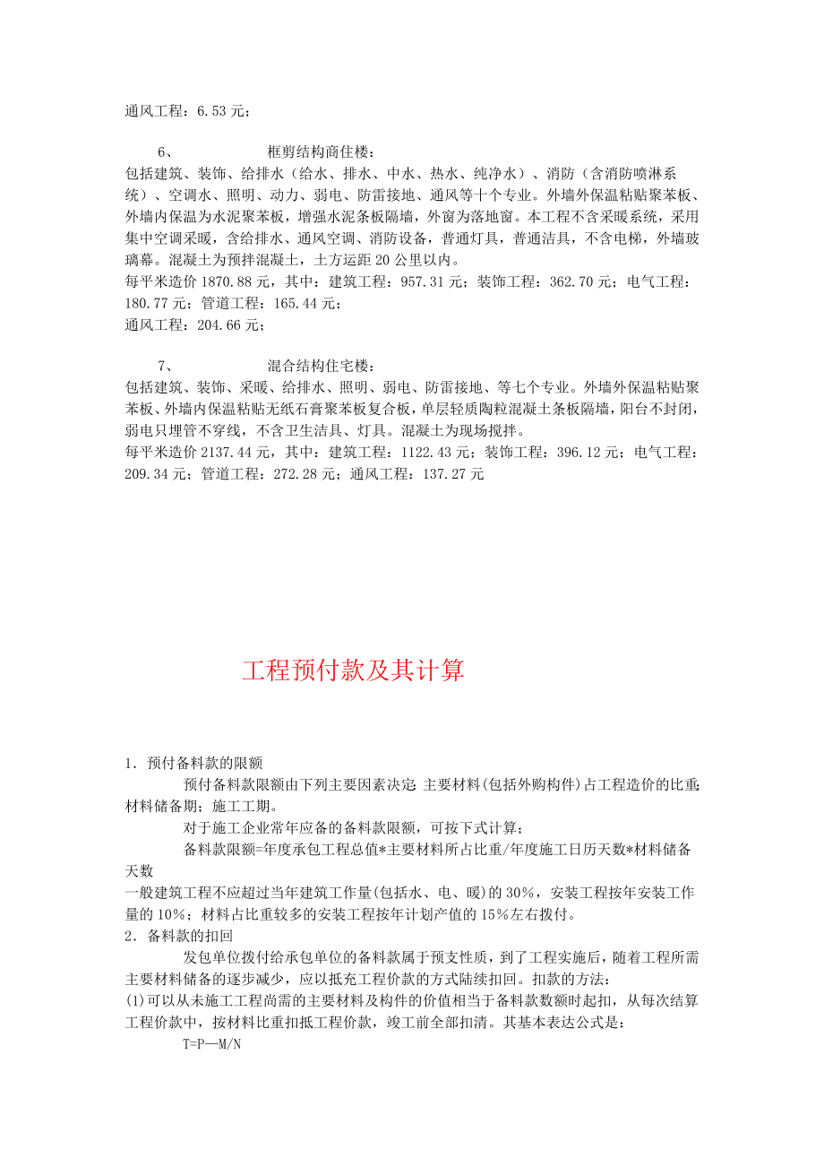 [精品文档]工程造价平米汇总表(成本测算).doc_第2页