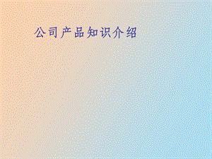 公司产品知识介绍.ppt