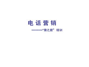 电话营销狼之旅.ppt