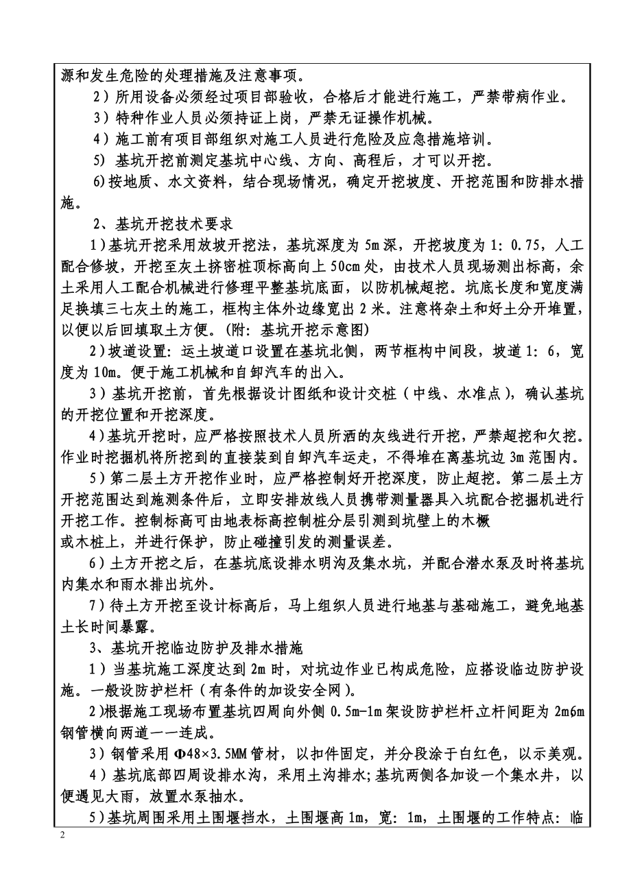 STDK 219955.00 12.0m钢筋混凝土盖板箱涵基坑开挖技术交底.doc_第2页