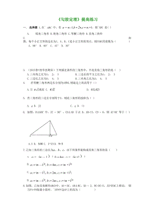 勾股定理全章复习提高练习.docx