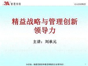 精益战略与管理创新领导力ppt课件.ppt