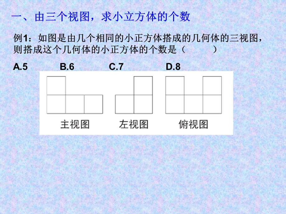 根据三视图求小正方体的个数.ppt_第2页