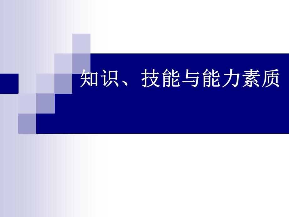 知识、技能与能力素质.ppt_第1页