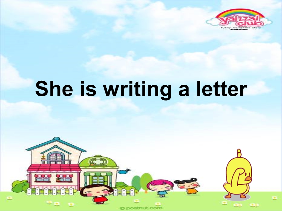 She_is_writing_a_letter新.ppt_第1页