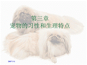 宠物的习性和生理特点.ppt