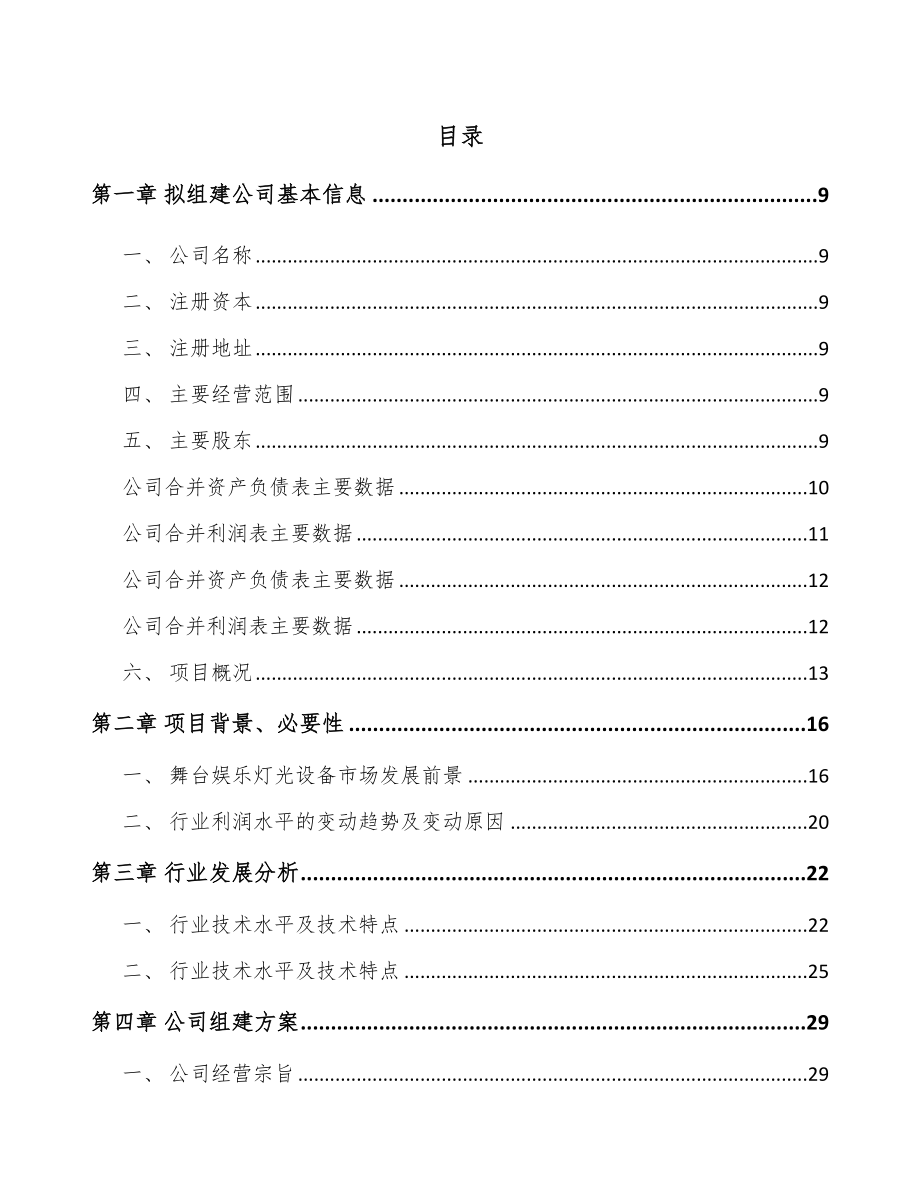 山东关于成立娱乐灯光设备公司可行性研究报告.docx_第2页