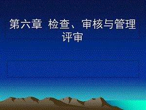 检查、审核与管理评审.ppt