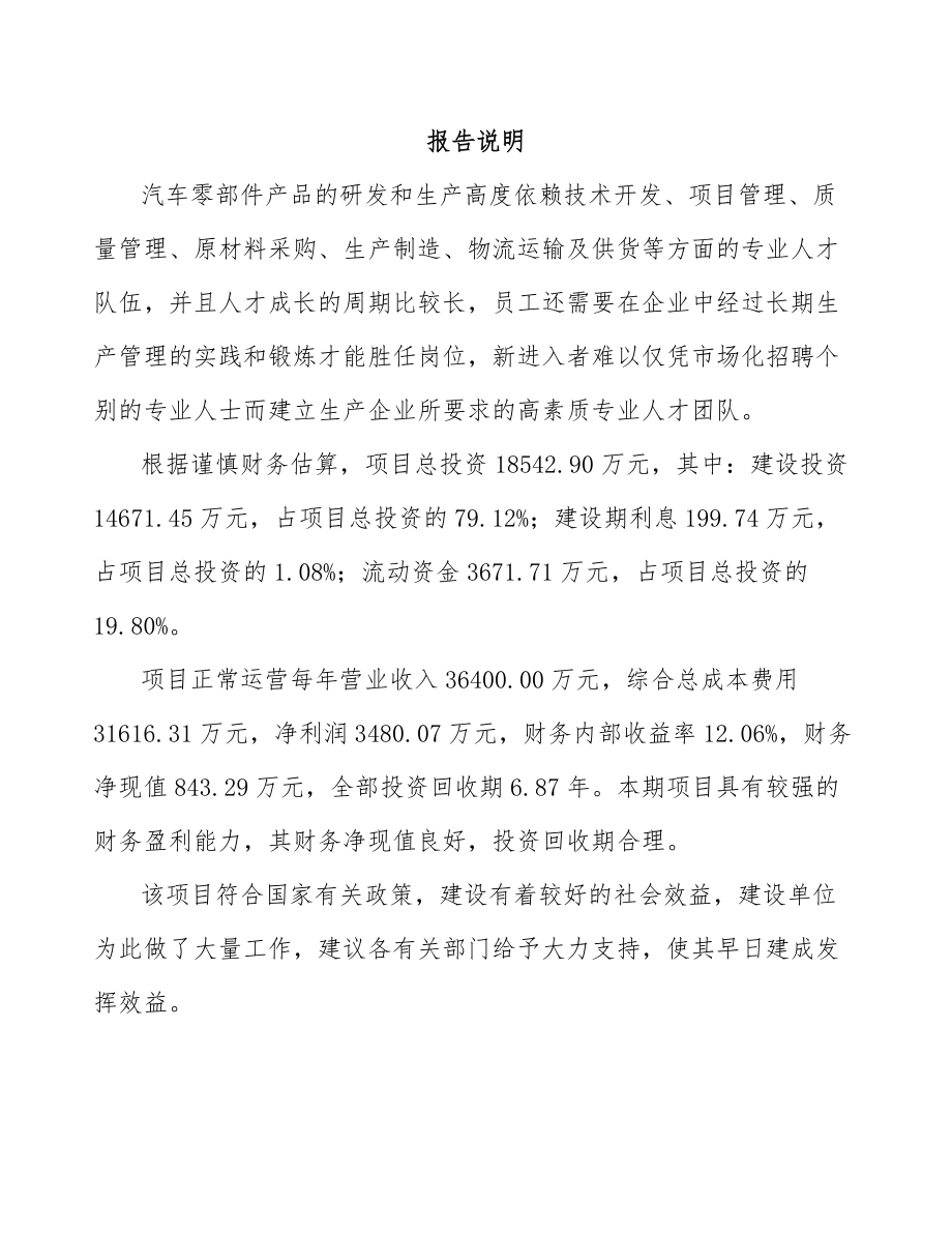 山东汽车减震器零部件项目可行性研究报告.docx_第2页