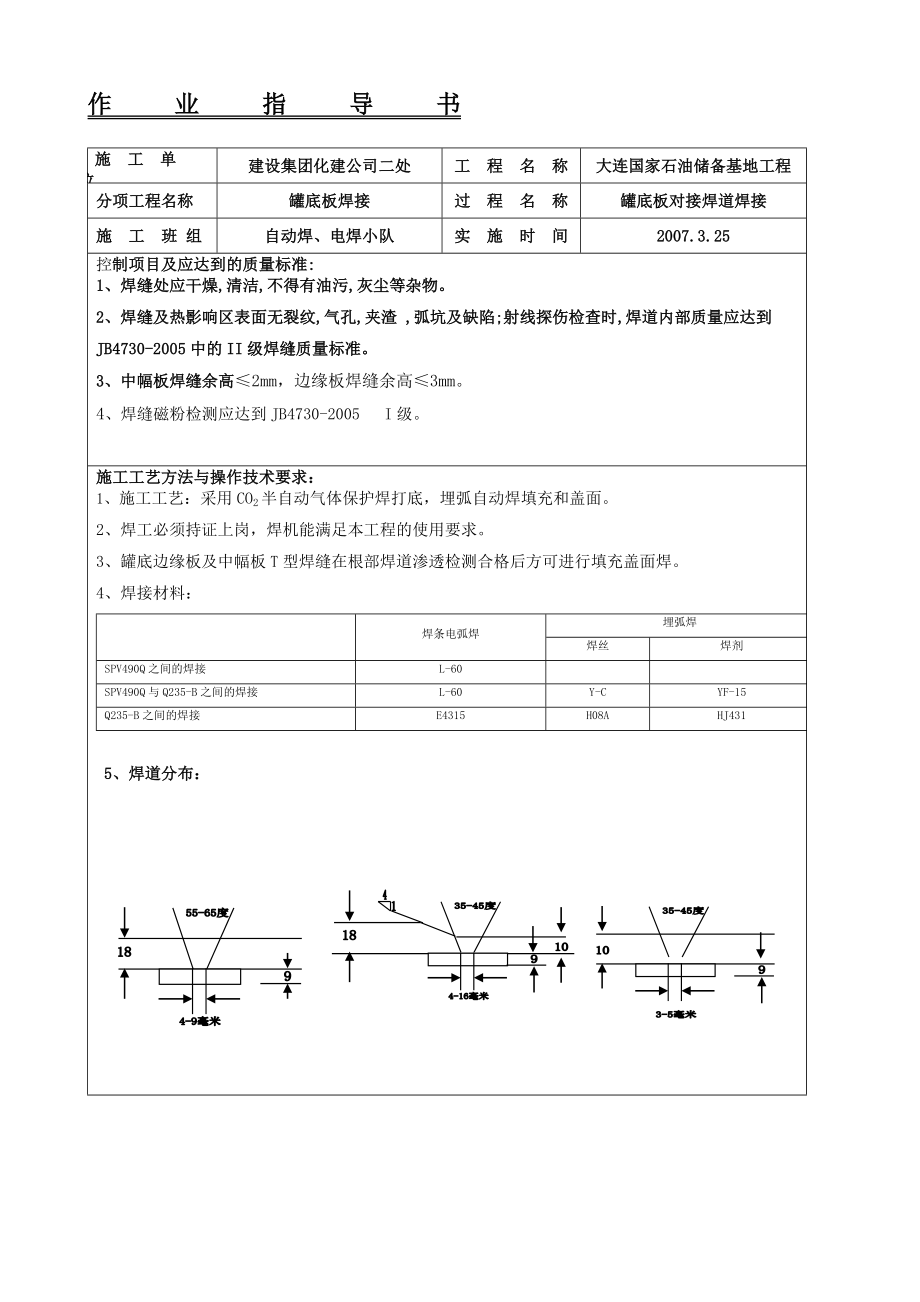 oy罐底板焊接作业指导书.4.5.doc_第1页