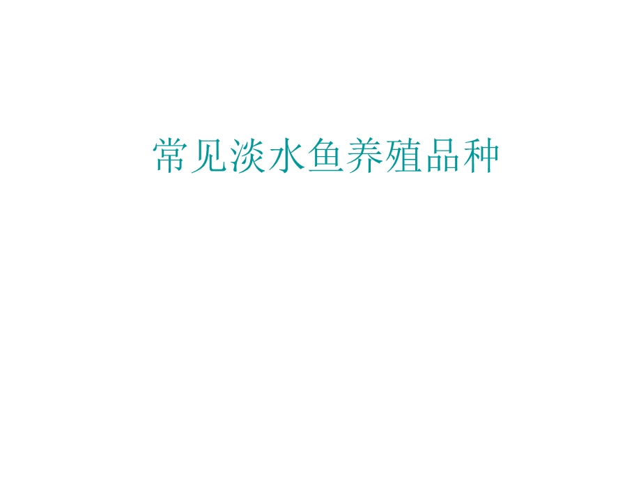 常见淡水鱼养殖品种.ppt_第1页