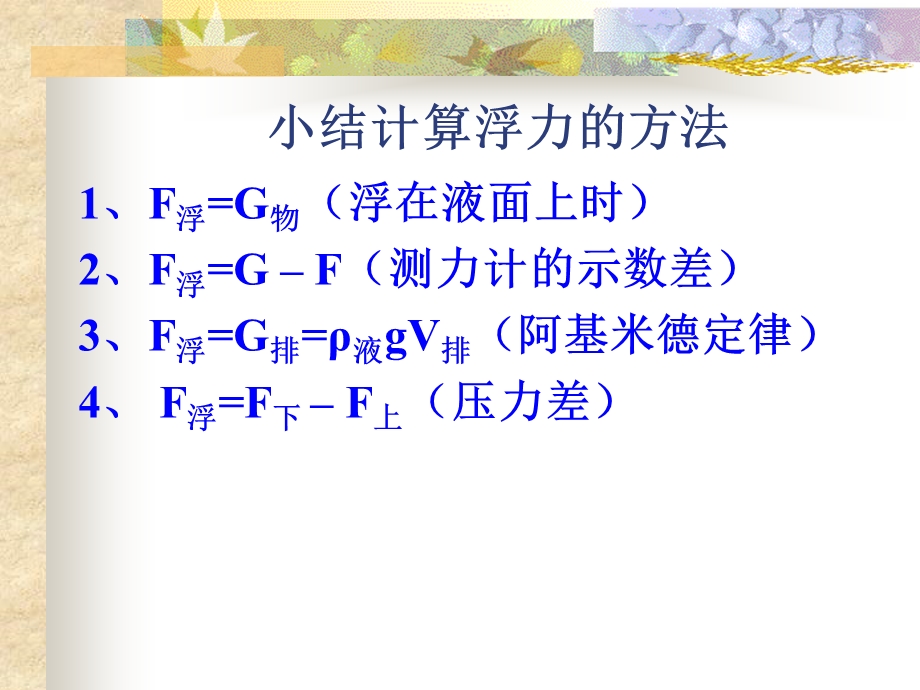 计算浮力的方法.ppt_第1页