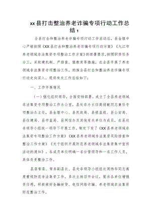 打击整治养老诈骗专项行动工作总结2篇.docx