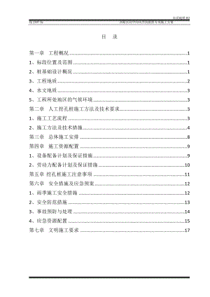 l抗拔桩施工方案中间风井(人工挖孔桩) 改.doc