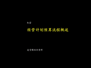 经营计划预算流程概述.ppt