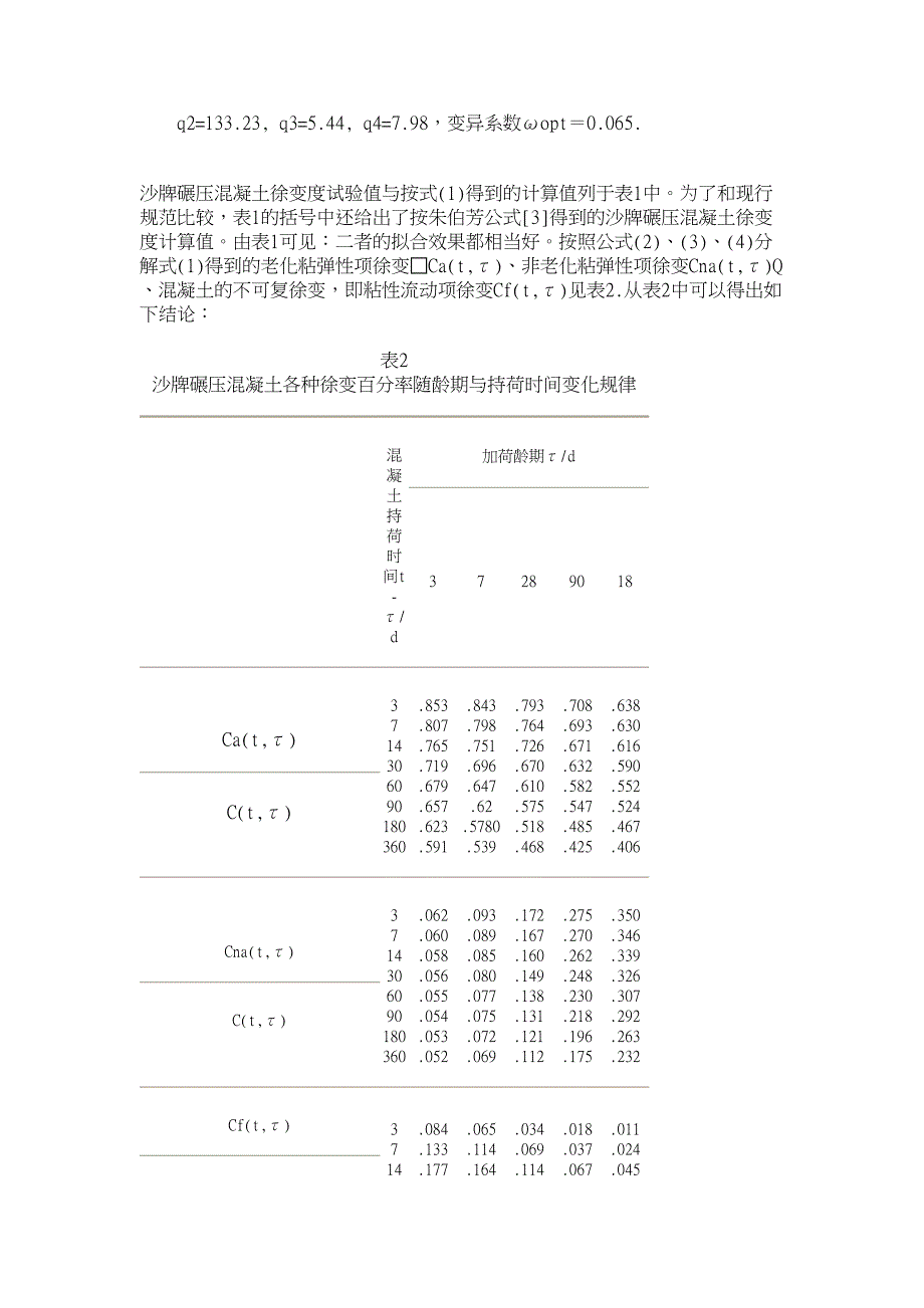 水利工程论文沙牌碾压混凝土拱坝温度徐变应力仿真计算.doc_第3页