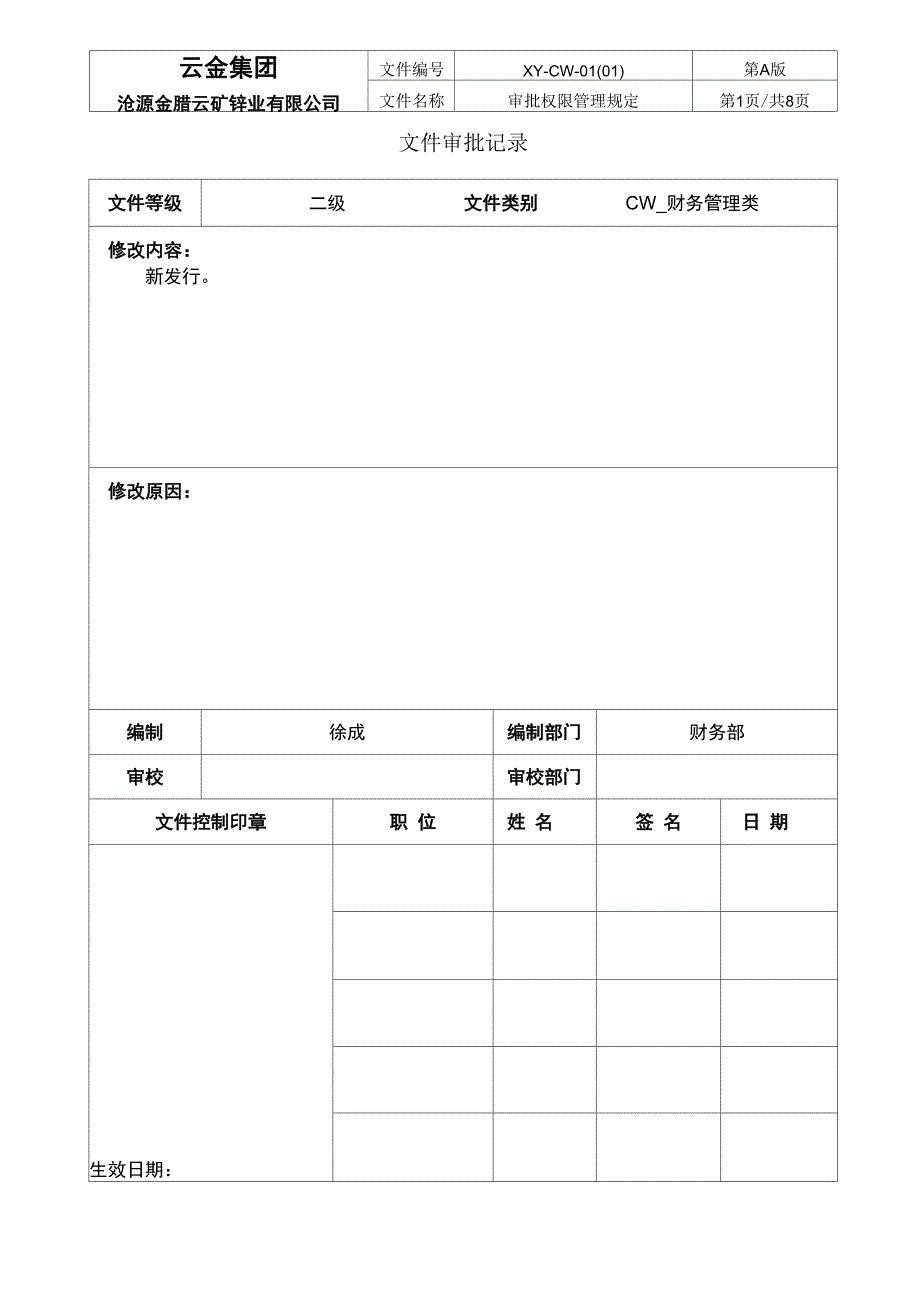 审批权限管理规定.docx_第1页