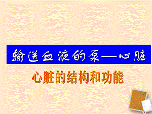 《输送血液的泵-心脏》课件人教新课标.ppt