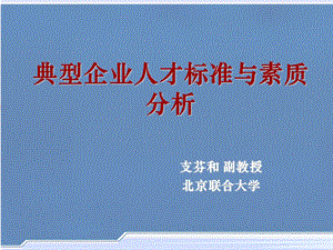 典型企业人才标准与素质分析.ppt