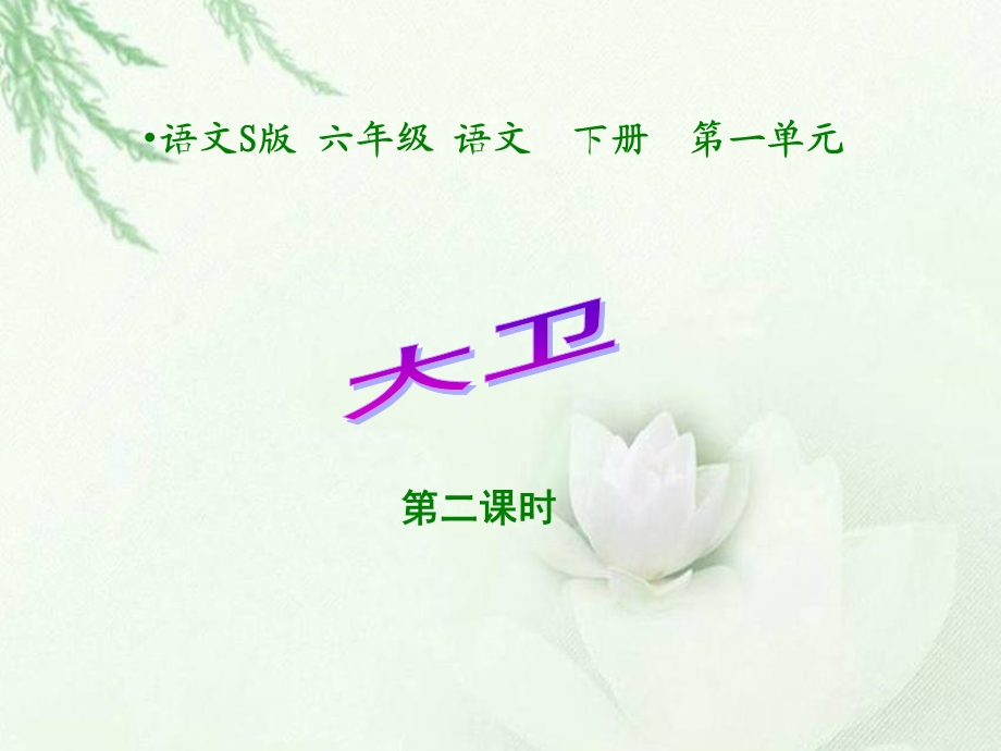 《大卫》第二课时课件(语文S版六年级下册课件).ppt_第1页