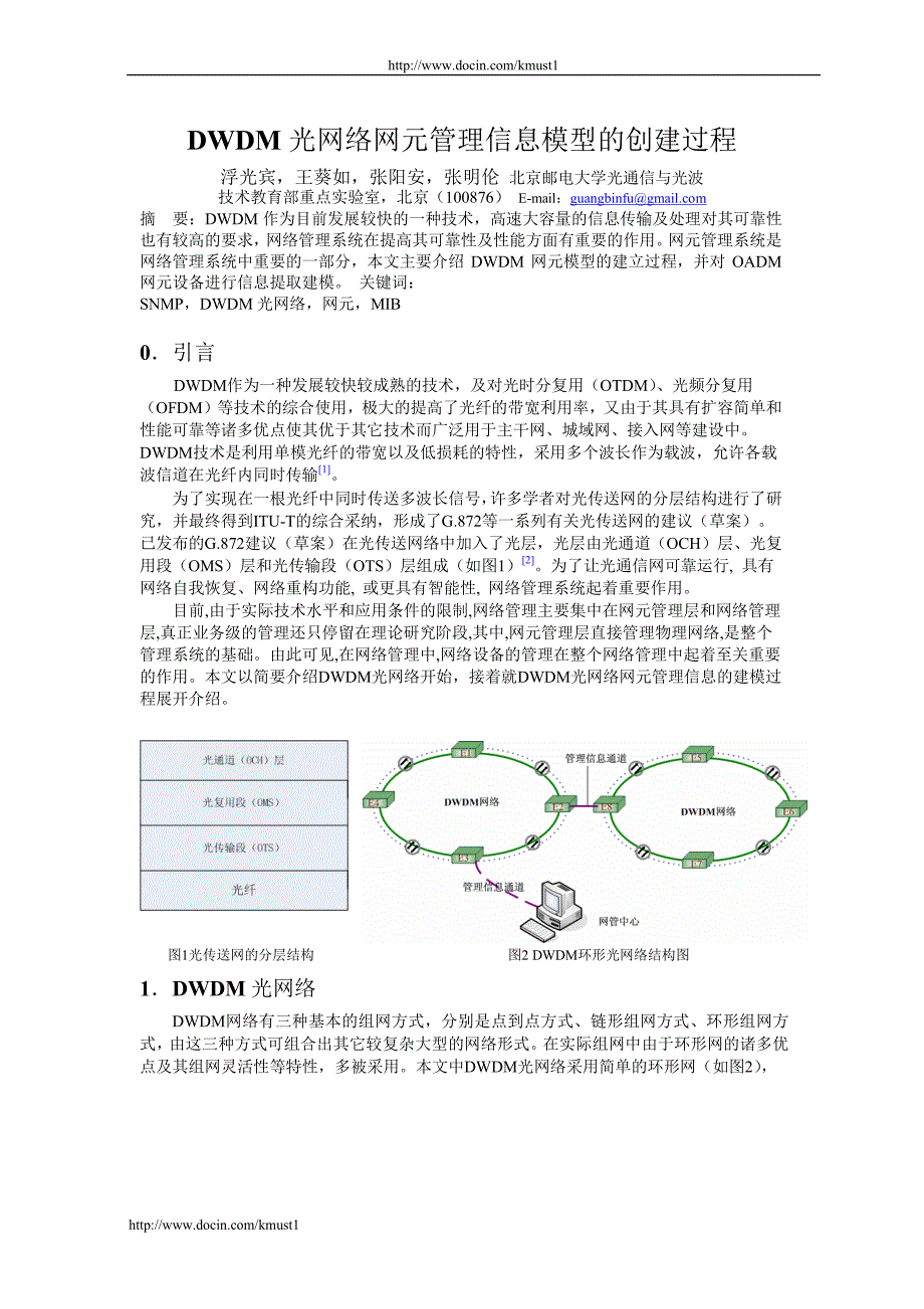 DWDM 光网络网元管理信息模型的创建过程.doc_第1页