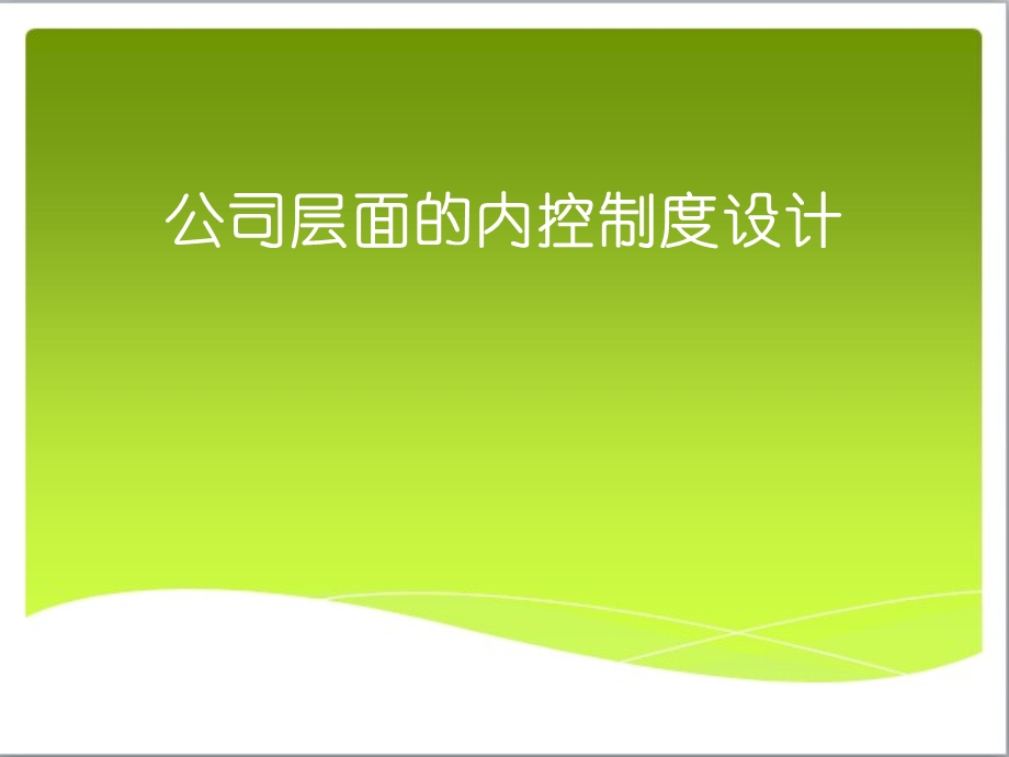 公司层面的内控.ppt_第1页