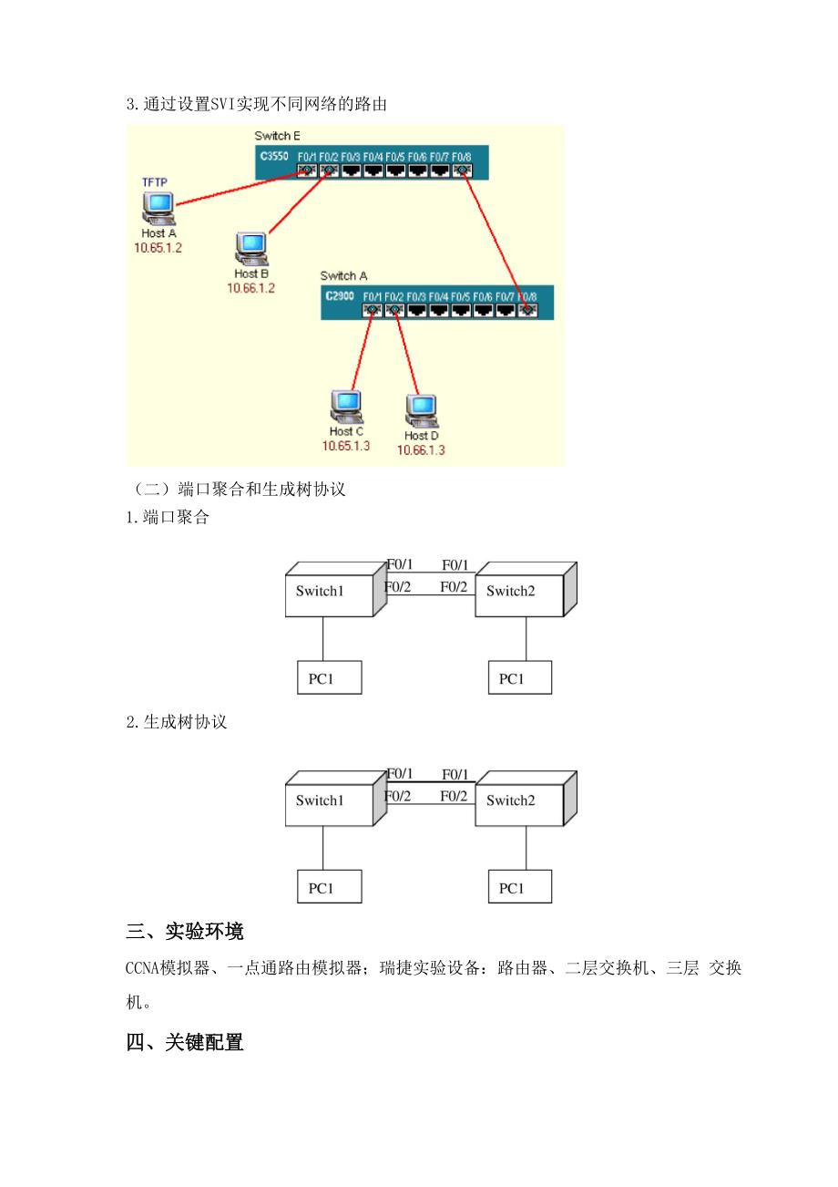 实验二VLAN间路由及冗余链路、端口聚合.docx_第2页