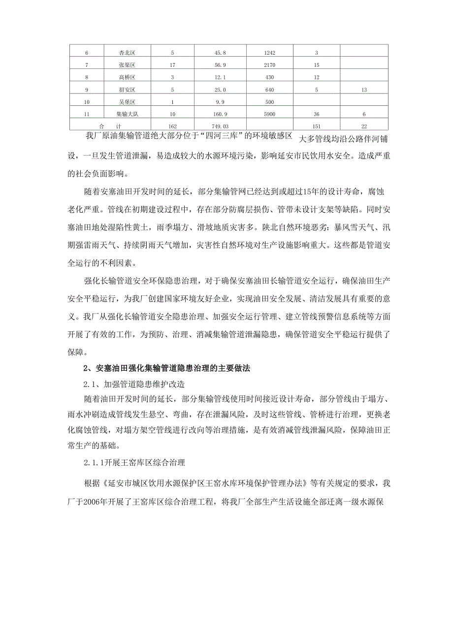 安塞油田长输管道安全环保隐患治理.docx_第2页