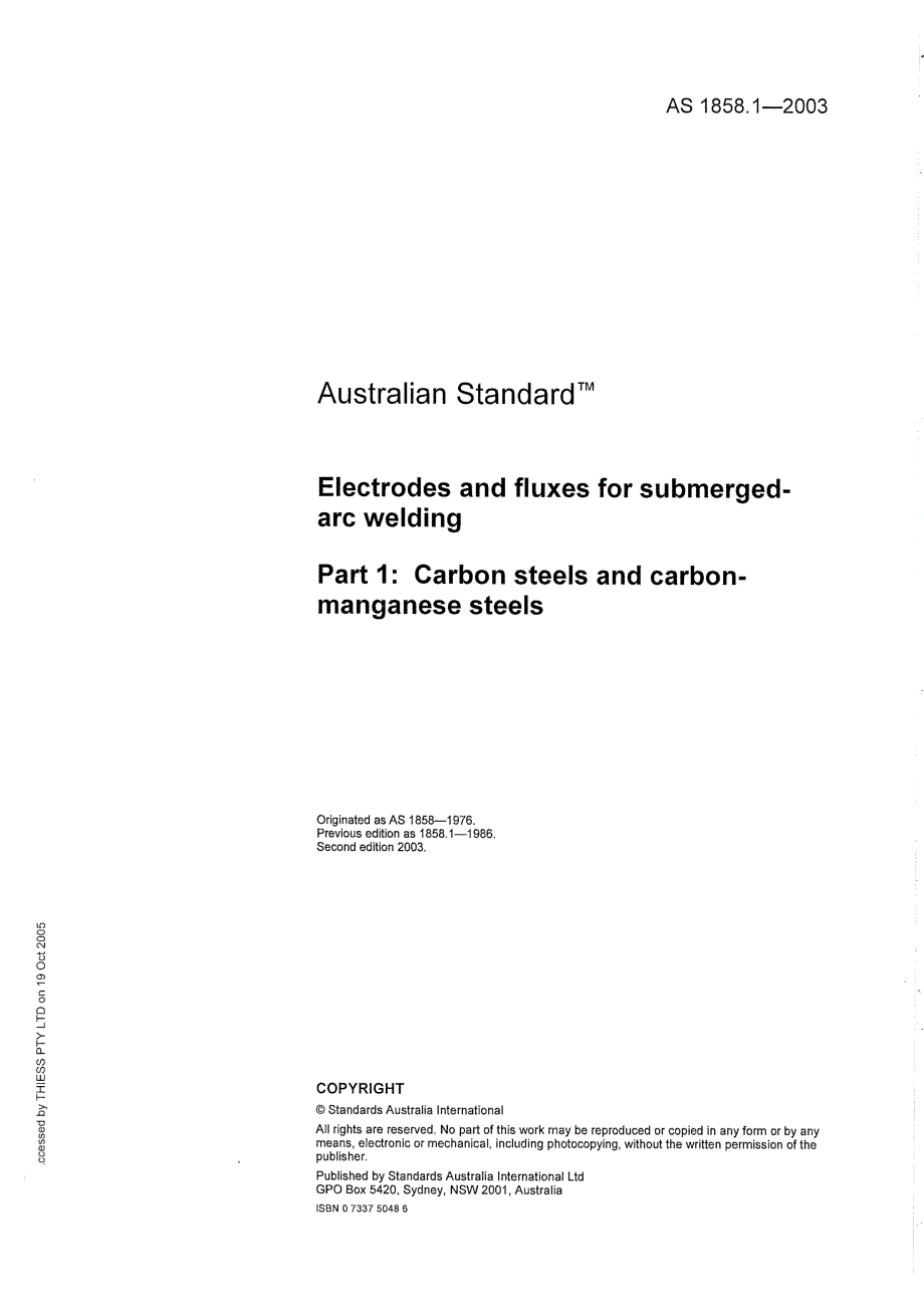 【AS澳大利亚标准】AS 1858.12003 Electrodes and fluxes for submergedarc welding.doc_第3页