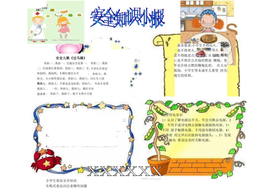 安全知识小报.docx_第1页