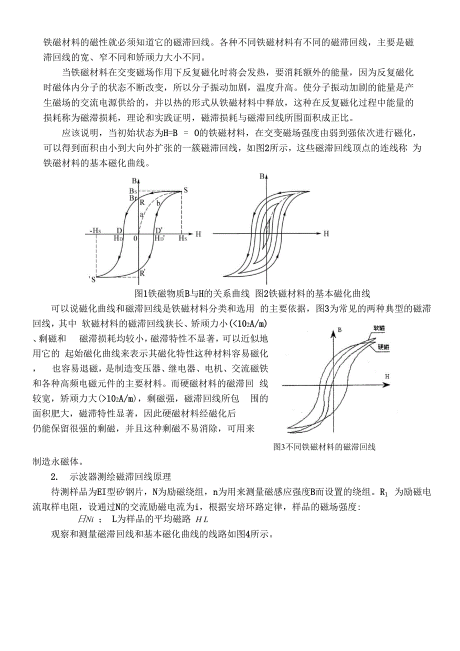 实验十三用示波器法测量铁磁材料的磁化曲线和磁滞回线.docx_第2页