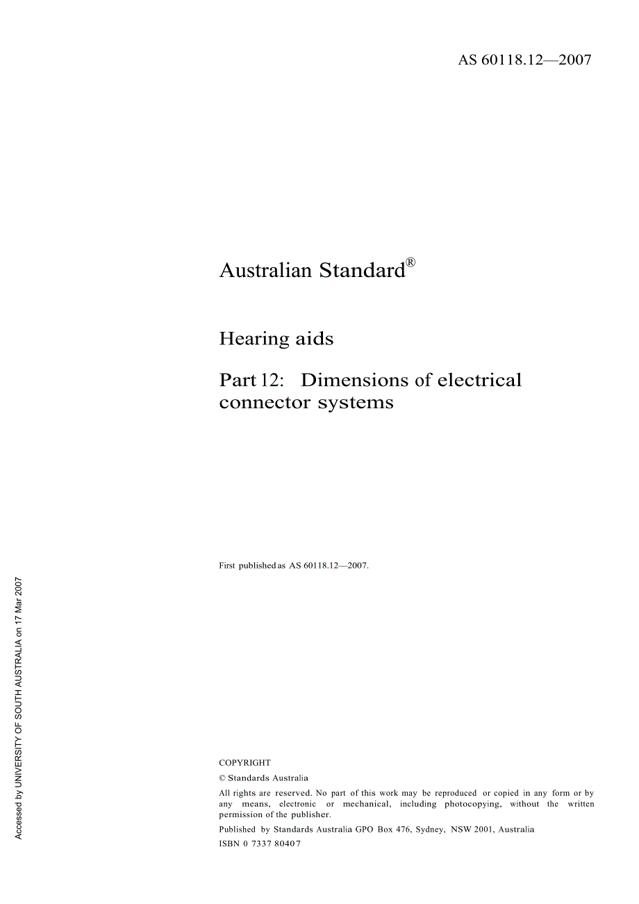 【AS澳大利亚标准】AS 60118.12 Hearing aids Part 12 Dimensions of electrical connector systems.doc_第3页
